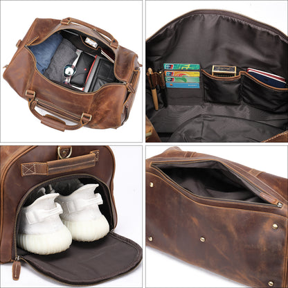 The First Layer Of Cowhide Europe And America Retro Large Capacity Line