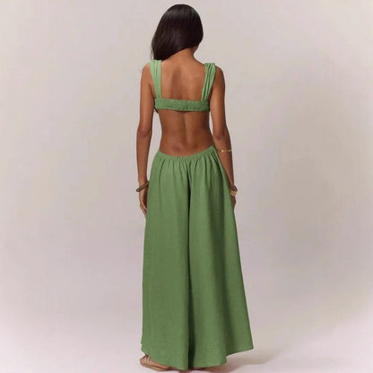 Bohemian Sexy Strapless Backless Jumpsuit Dress For Women