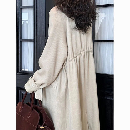 New Chinese-style Above-the-knee Trench Coat Women's Versatile Outerwear