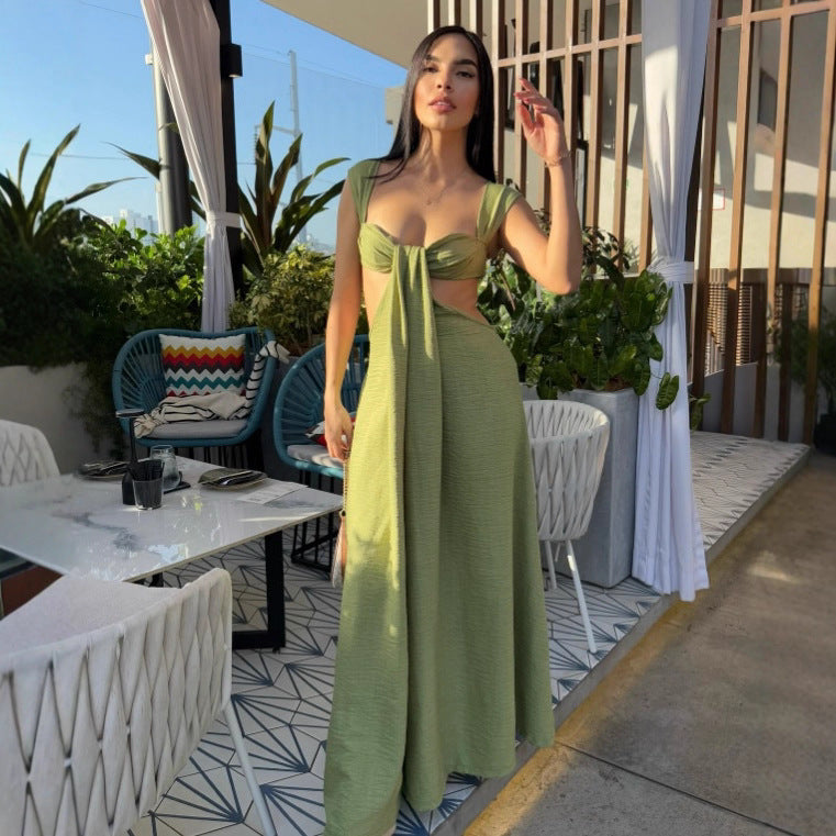 Bohemian Sexy Strapless Backless Jumpsuit Dress For Women