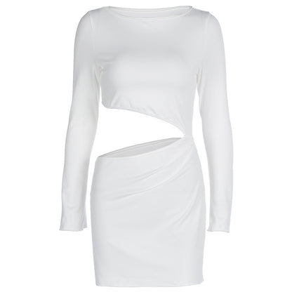 New Fashionable Round-neck Figure-hugging Sheath Dress