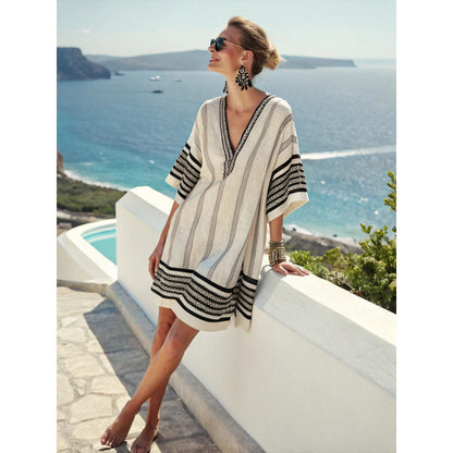 Beach Vacation Beach Dress Printed Loose Midi Dress