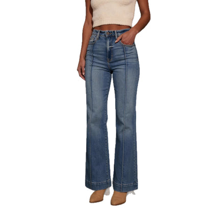 New Womens Mid-rise Bootcut Jeans