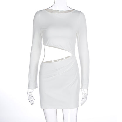 New Fashionable Round-neck Figure-hugging Sheath Dress